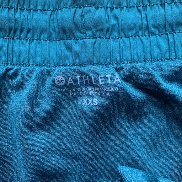 ATHLETA Teal Racer Run Short 4.5” XXS - Picture 4 of 4